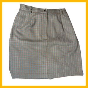 Vintage Lizsport Houndstooth Skirt‎ Womens Size 6 Plaid Career Workwear